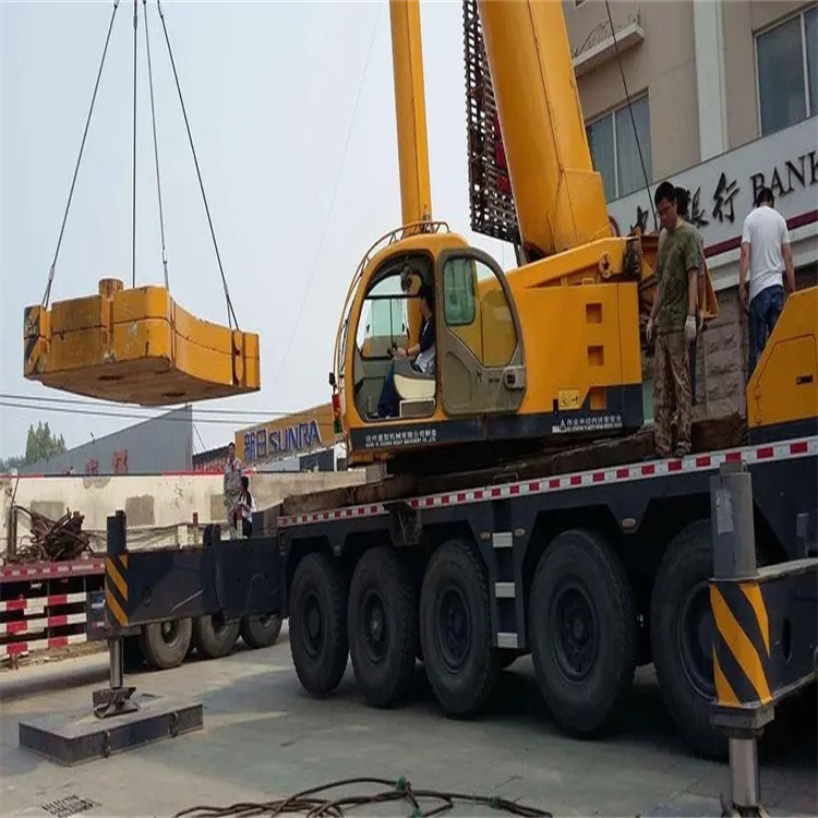 黄竹镇当地吊车出租|机器吊装|75吨|工厂搬迁服务